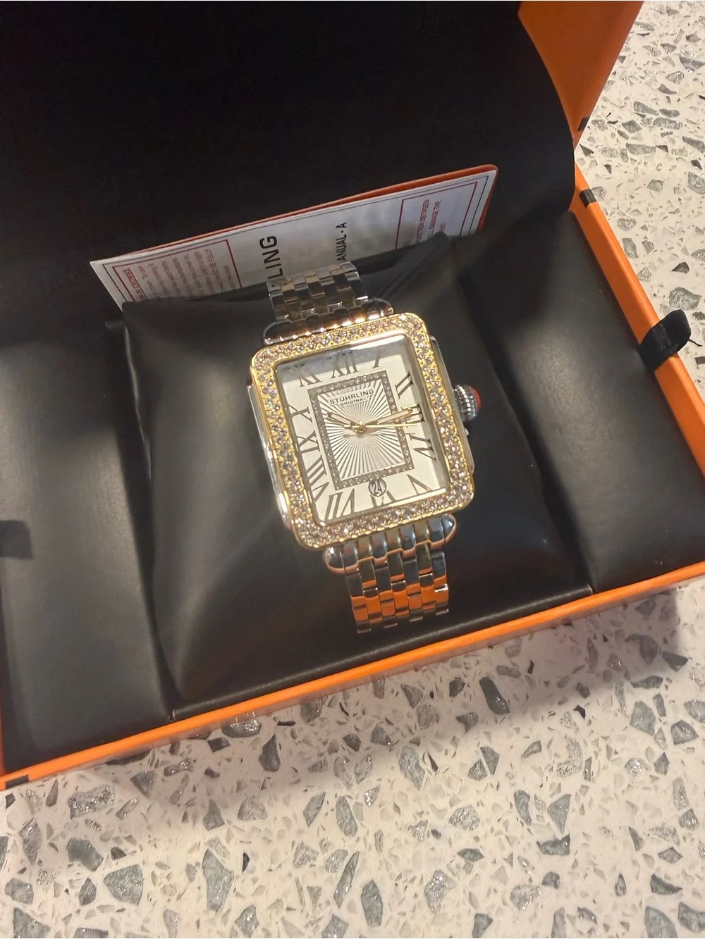 BRAND NEW - two tone Stuhrling watch